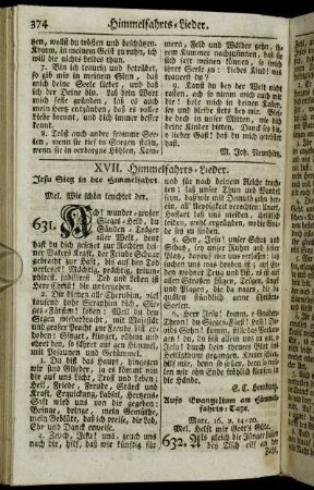 XVII. Himmelfahrts-Lieder. - XVIII. Vom Jüngsten Gerichte.