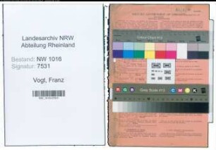 Entnazifizierung Franz Vogt , geb. 27.11.1884 (Gastwirt)