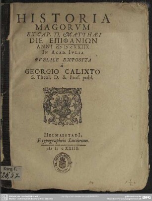 Historia magorum : ex cap. II Matthæi