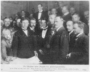Bildtafel aus einer Serie zu den Friedensverhandlungen in Brest-Litowsk (Nr. 7190)
