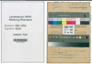 Entnazifizierung Karl Leesch , geb. 23.05.1901 (Ladeschaffner)