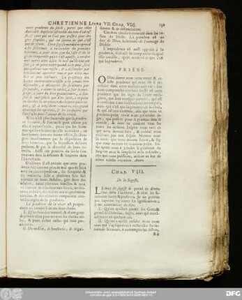 Chap. VIII. De la Sagesse.