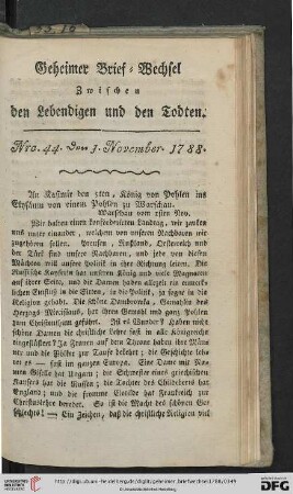 [Nro. 44-48] (November 1788)