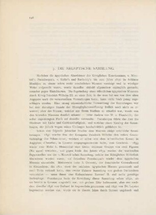 7. Die Aegyptische Sammlung