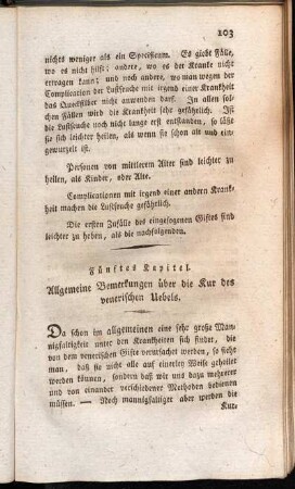 Fünftes Kapitel. Allgemeine Bemerkungen über die Kur des venerischen Uebels.