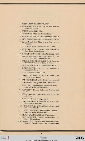 Luxus-Einrichtung und Gemäldesammlung Frau Bankier O.M. (Nr. 1-327)