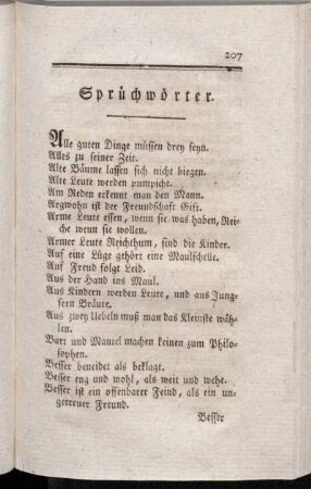Sprüchwörter.