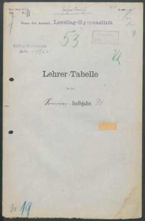 1921/22: Jahresbericht - 1921/22