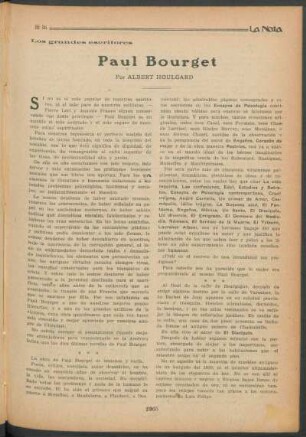 Paul Bourget : Los grandes escritores