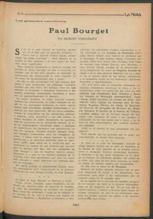 Paul Bourget : Los grandes escritores