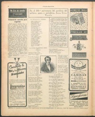 En el 131.er aniversario del natalicio del político, poeta y periodista, Juan Cruz Varela