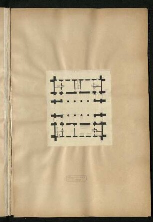Grundriss eines quadratischen Gebäudes