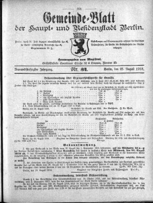 1918,34: Nr. 34, 25. August 1918
