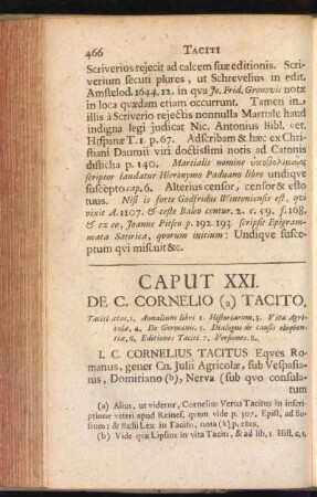 Caput XXI. De C. Cornelio Tacito