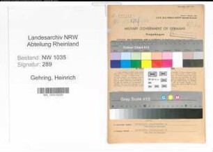 Entnazifizierung Heinrich Gehring , geb. 29.05.1895 (Assistent)