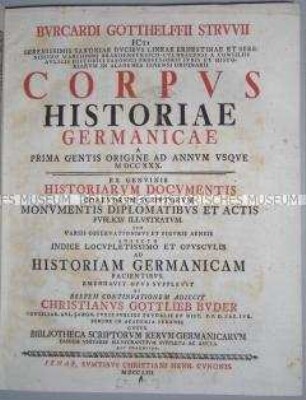 Corpus historiae Germanicae, Band 1