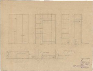 Schneider - Esleben, Paul; Bad Münstereifel, Ahrstraße (Forsthaus Hülloch); Jagdhaus Haniel - Wandschrank
