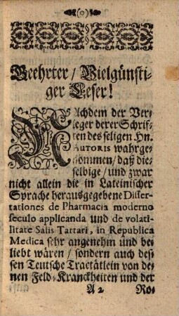 Zwey Teutsche Tractätlein von Feldkranckheiten und Rothen Ruhr ...