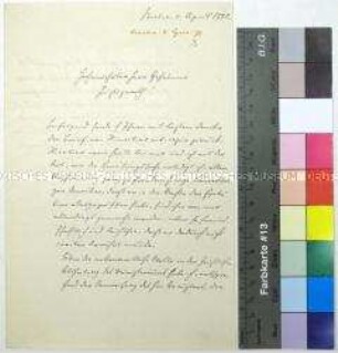 Brief des preußischen Ministerialbeamten Friedrich Althoff an Wilhelm Kahl betreffend dessen Berufung an die Berliner Friedrich-Wilhelms-Universität