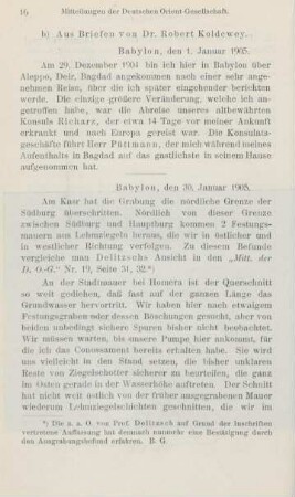 2.1 Aus den Briefen von Dr. Robert Koldewey