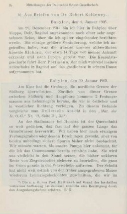 2.1 Aus den Briefen von Dr. Robert Koldewey