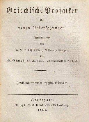 Platon's Werke, 1,3.. Gespräche zur Verherrlichung des Sokrates ; 3. Das Gastmahl