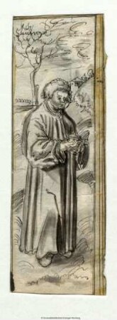 Der Heilige Benignus, lesend, nach rechts
