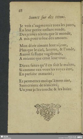 Sonnet sur des tetons