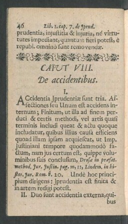 Caput VIII. De accidentibus.