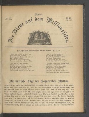 N° 10. Oktober. 1894