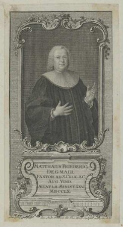 Bildnis des Matthaeus Friedricus Degmair