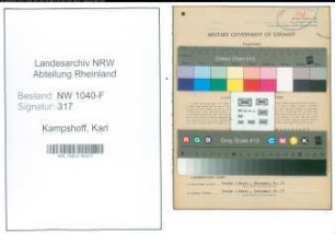Entnazifizierung Karl Kampshoff , geb. 01.01.1911 (Zollbeamter)