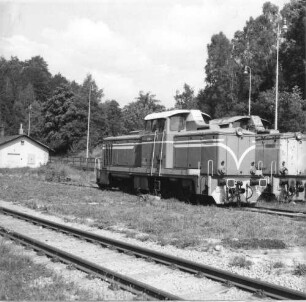 Dieselhydraulische Rangierlokomotive der Tschechischen Bahn (CD). Tschechien, an der Bahnstrecke Liberec–Kořenov