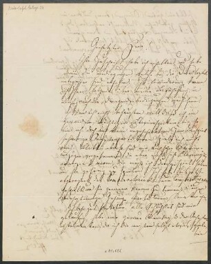 Brief von Johann Müller an Mainzer Liedertafel