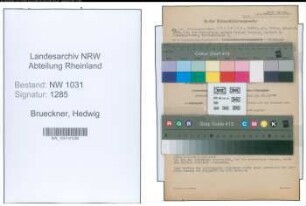 Entnazifizierung Hedwig Brueckner , geb. 10.09.1898 ()