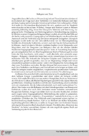 Reliquie und Text