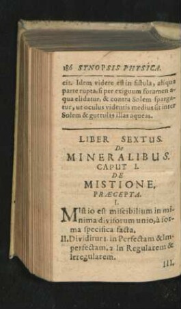 Liber Sextus. De Mineralibus.