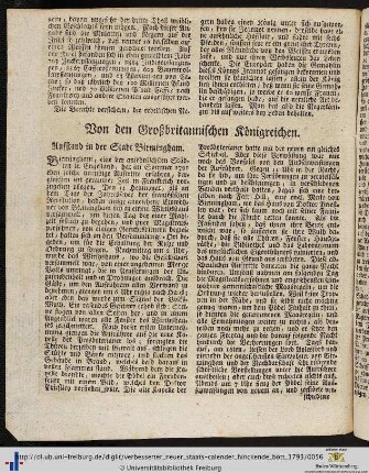 Von den Großbritannischen Königreichen.