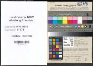 Entnazifizierung Heinrich Becker , geb. 15.10.1897 (Postbeamter)