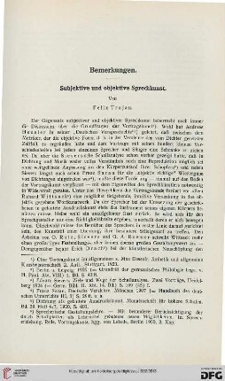 26: Subjektive und objektive Sprechkunst
