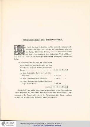 Stromerzeugung und Stromverbrauch
