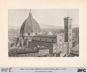 Firenze - La cattedrale vista in panorama dalla cupola di San Lorenzo