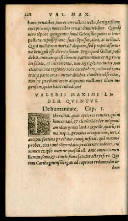 Valerii Maximi Liber Quintus.