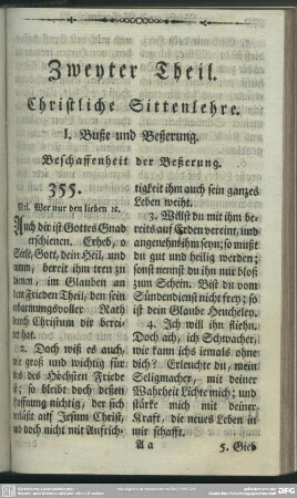 Zweyter Theil. Christliche Sittenlehre