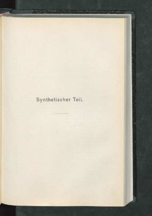 Synthetischer Teil