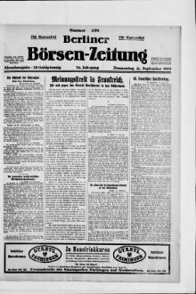 Berliner Börsen-Zeitung, Abendausgabe