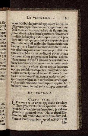 De Corona. Caput XXIII.