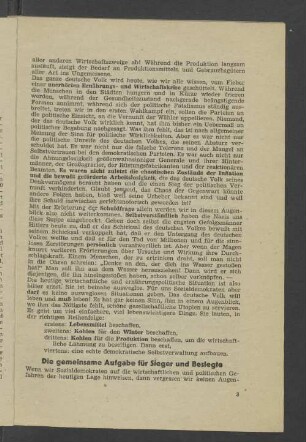 Die gemeinsame Aufgabe für Sieger und Besiegte