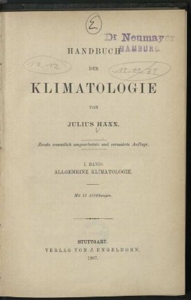 1: Allgemeine Klimatologie