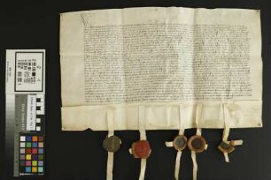 Gundheim: Burgfriede von Johann Erzbischof zu Mainz Ludwig Pfalzgrafen bei Rhein, Sifrid v. Oberstein, Friedrich v. Flörsheim als .... ? ........ ...